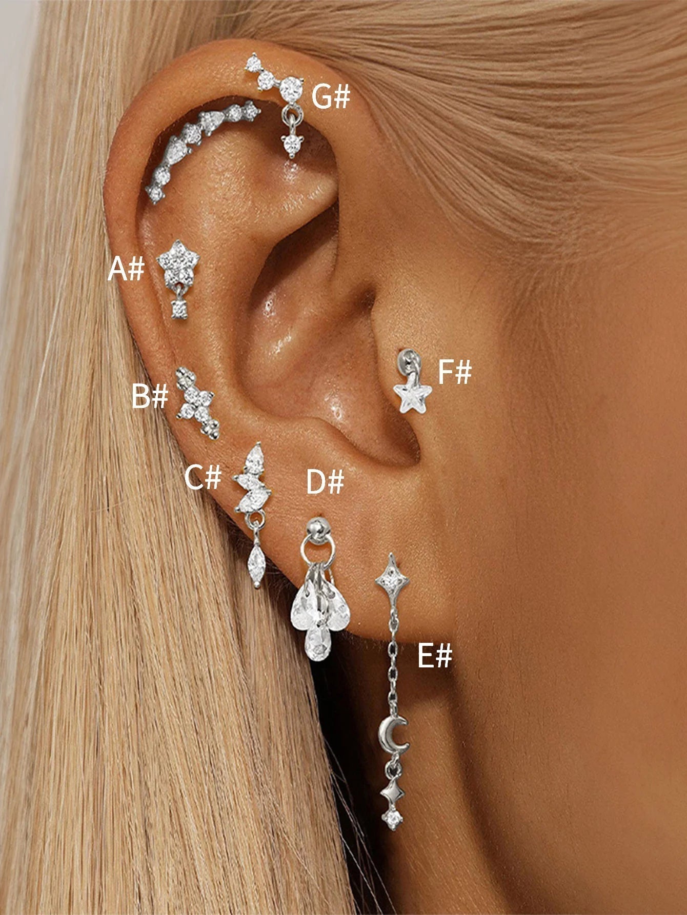 Selina – Thin gold earrings with a movable element.