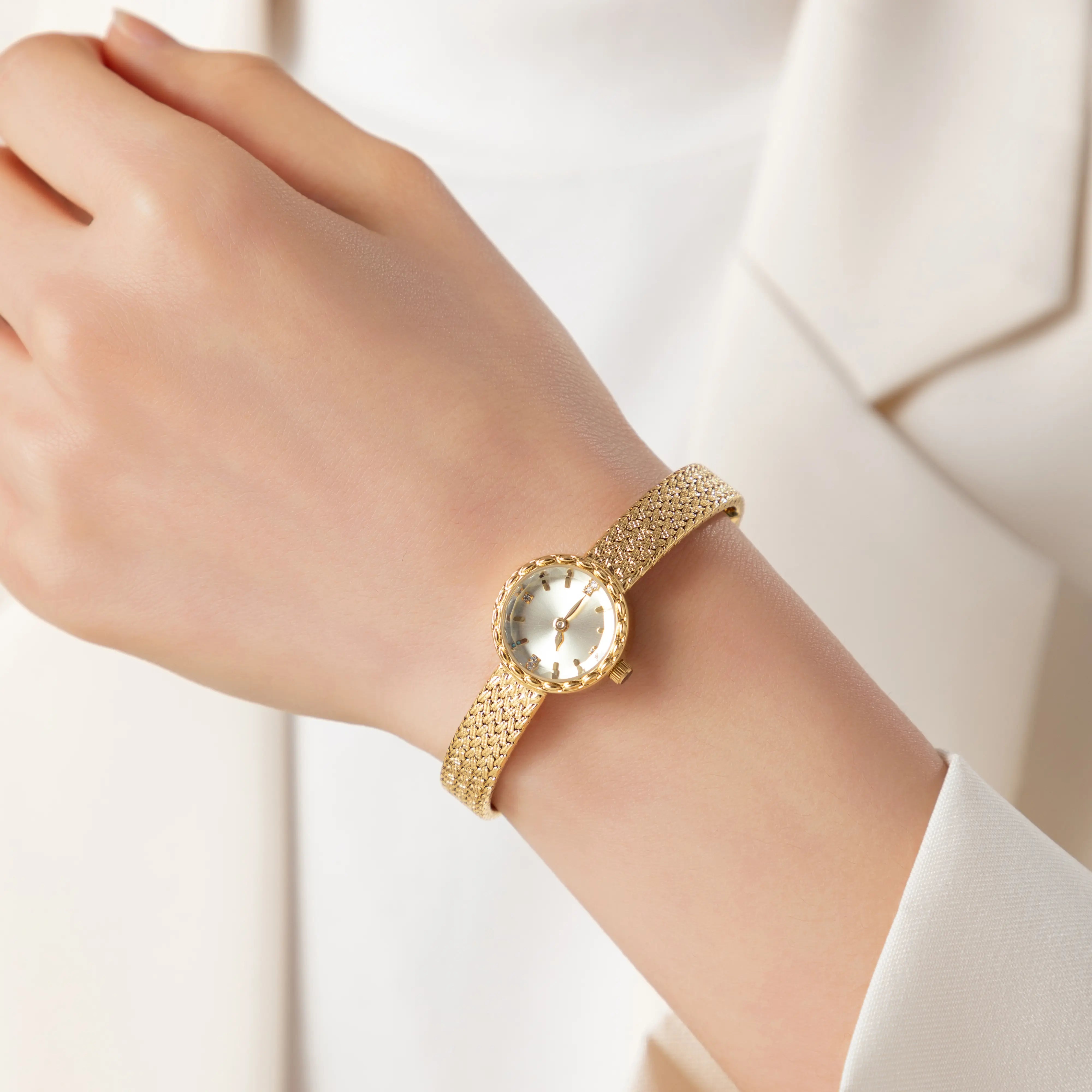 Magdalena – Gold Bracelet with Slim Strap.