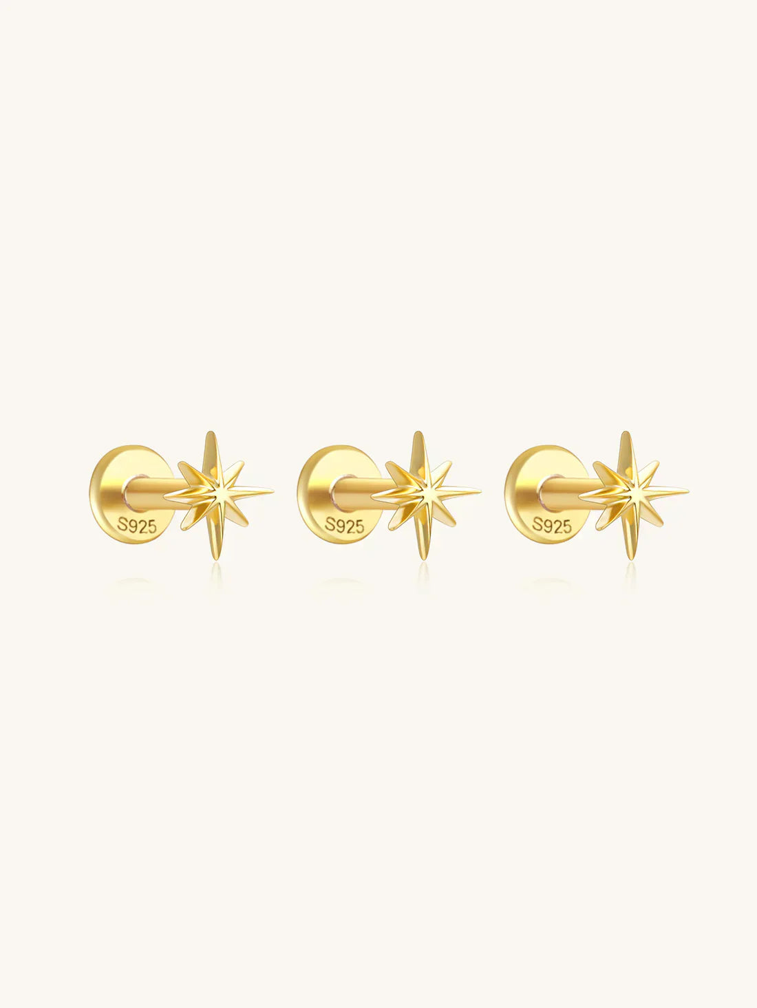 Katerina – Gold Earrings with Soft Curves.
