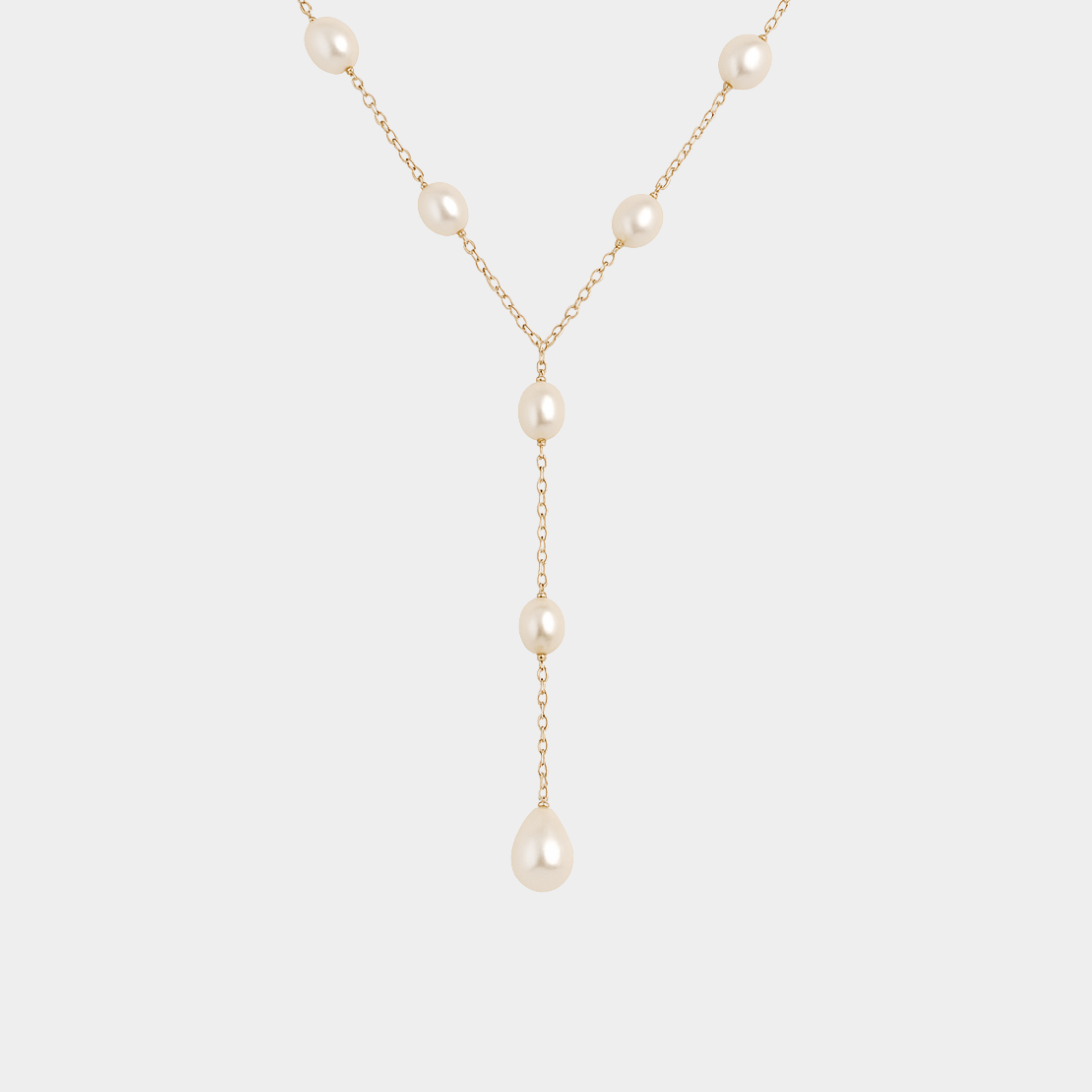 Annika - Vintage necklace with hanging pearls