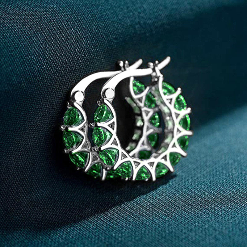 Elena Marlowe Steel Earrings - White Gold