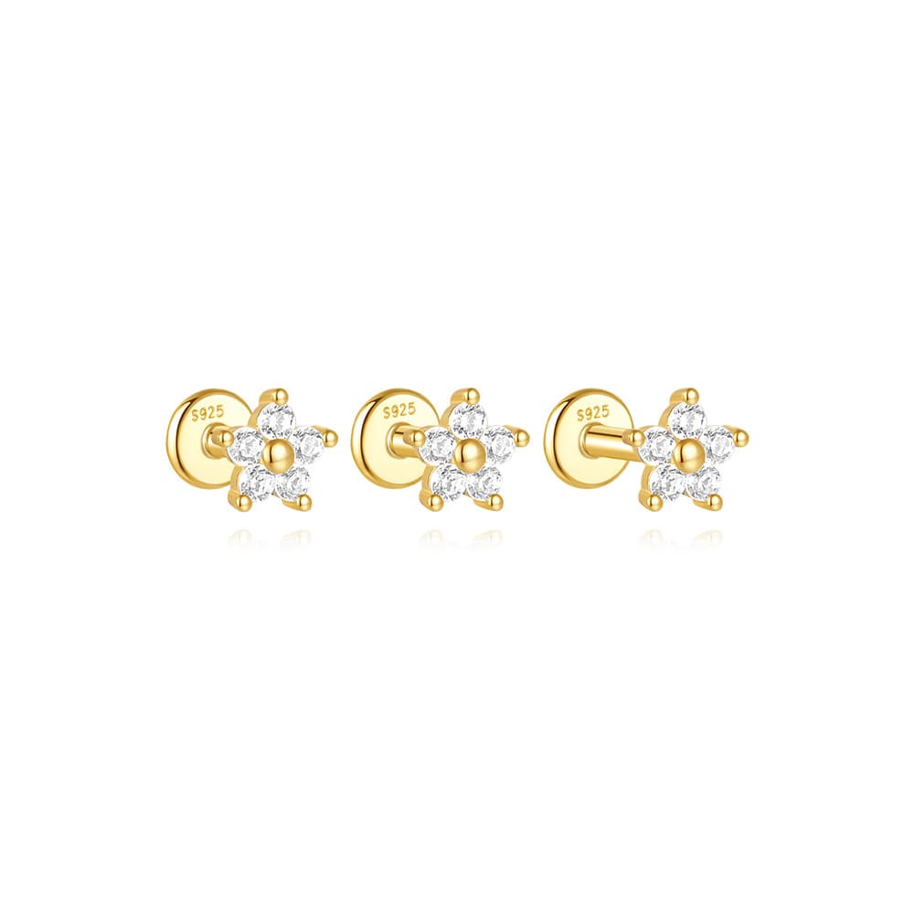 Amélie – Thin gold earrings with movement.