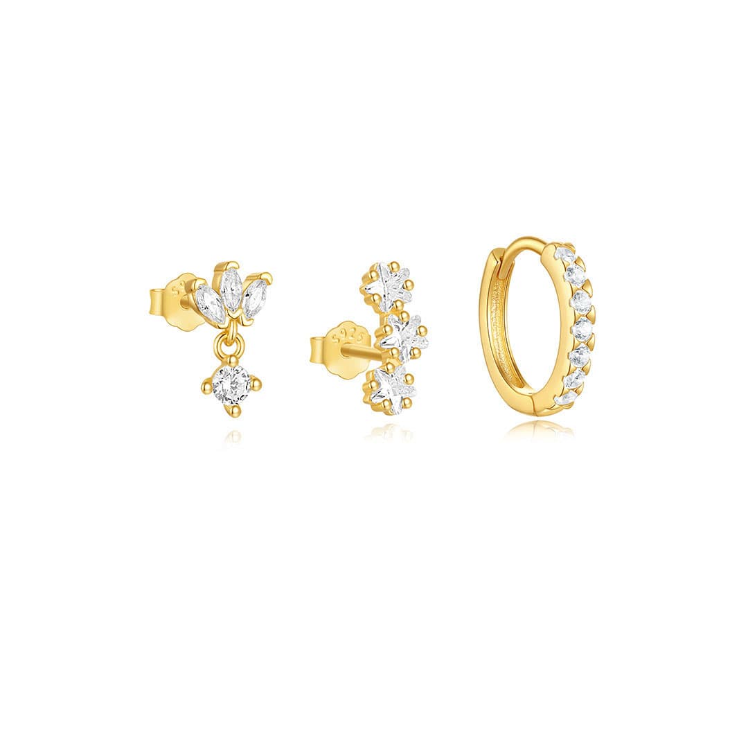 Greta-Louisa – Gold Earrings with Elegant Subtlety.