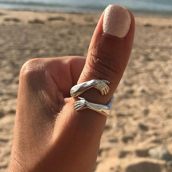 Stone - Adjustable Silver Ring Cuddle