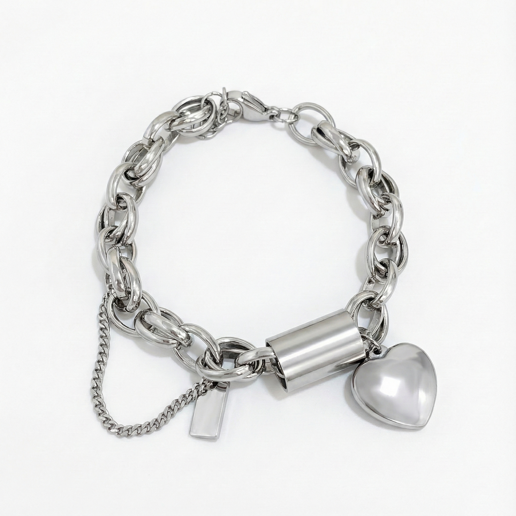 Chunky Heart Piece Bracelet