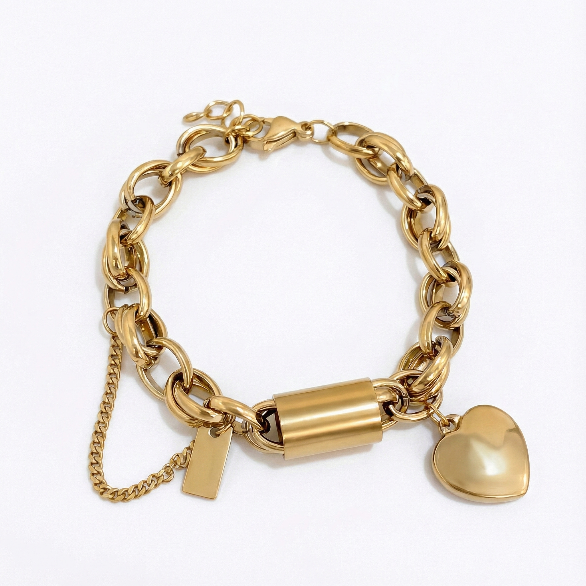 Chunky Heart Piece Bracelet