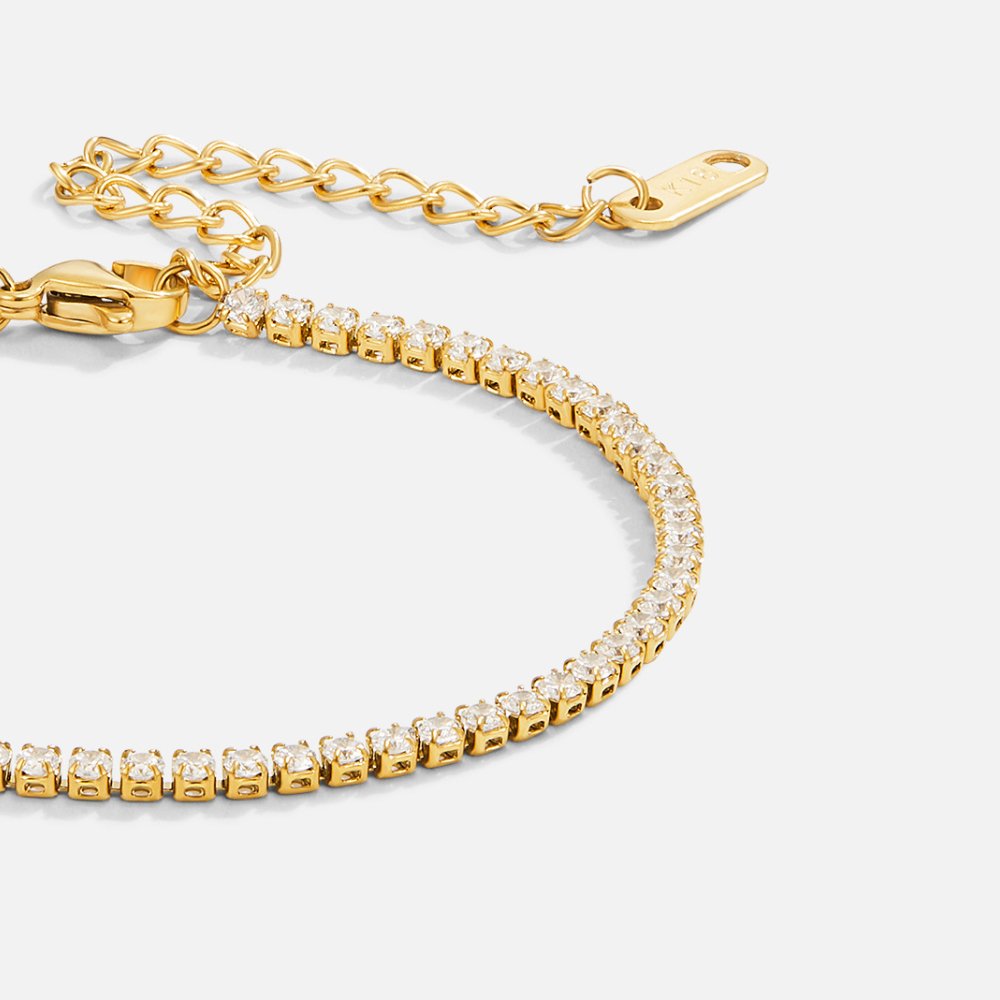Kordelie Gold Tennis Bracelet