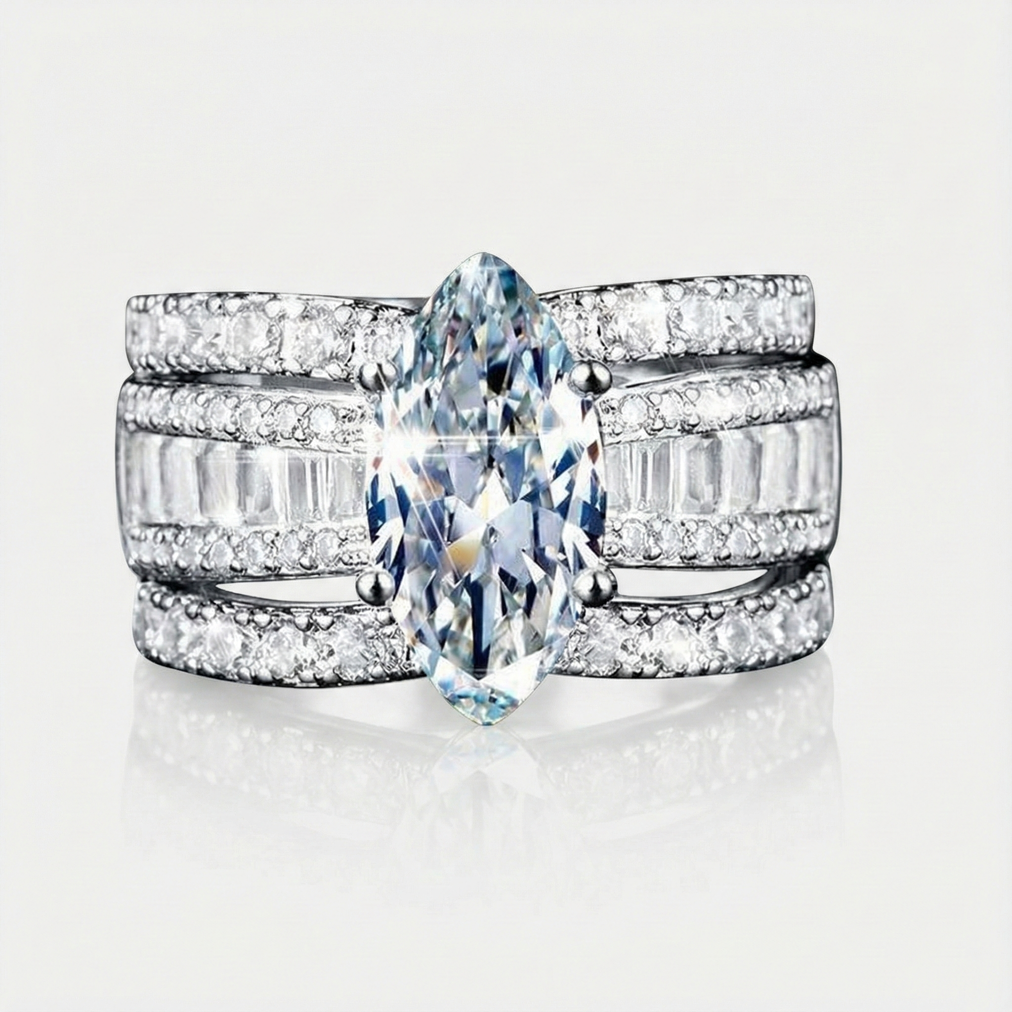 Verena – Ring set with crystal and golden details.