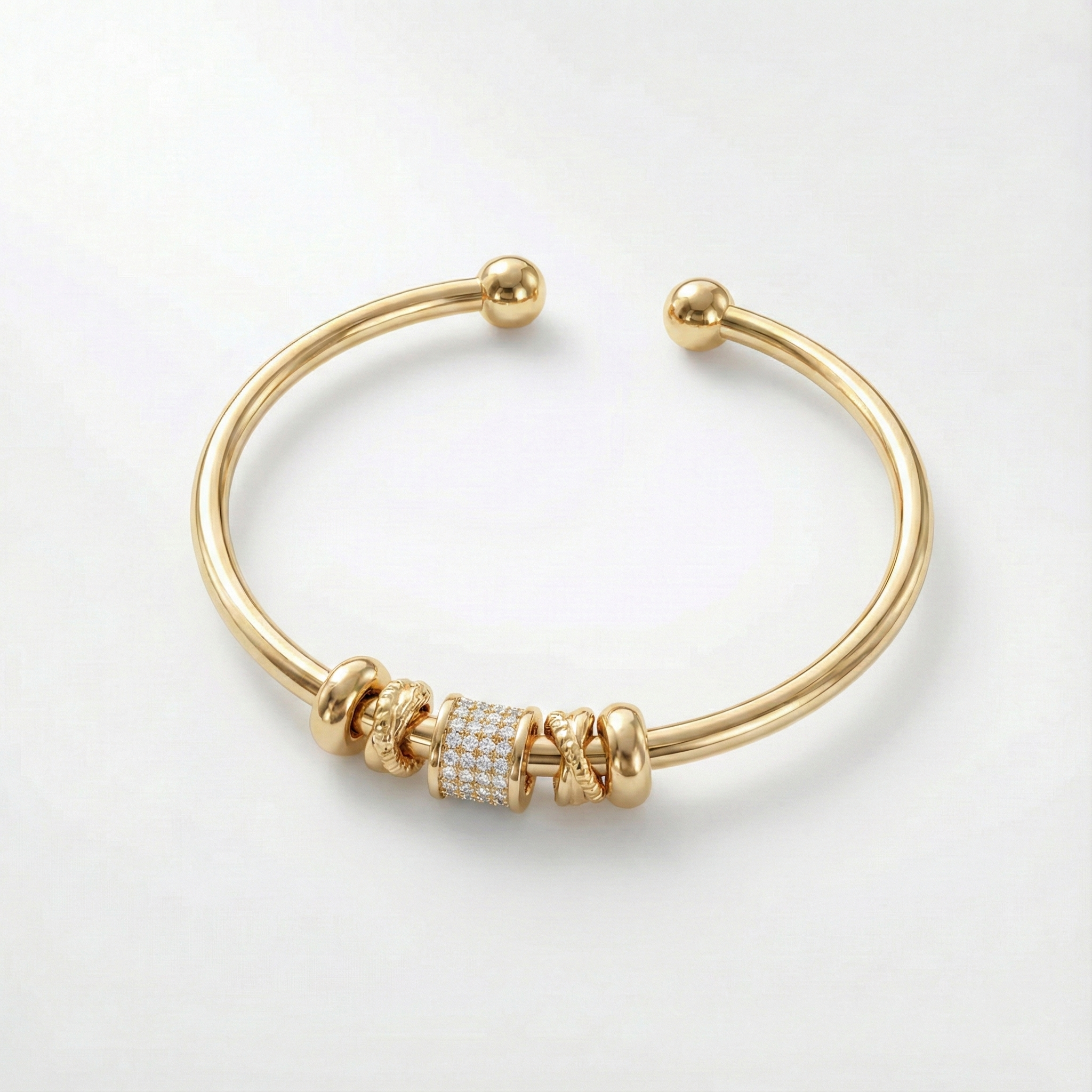 Nina - Adjustable Gold Bracelet with Charms