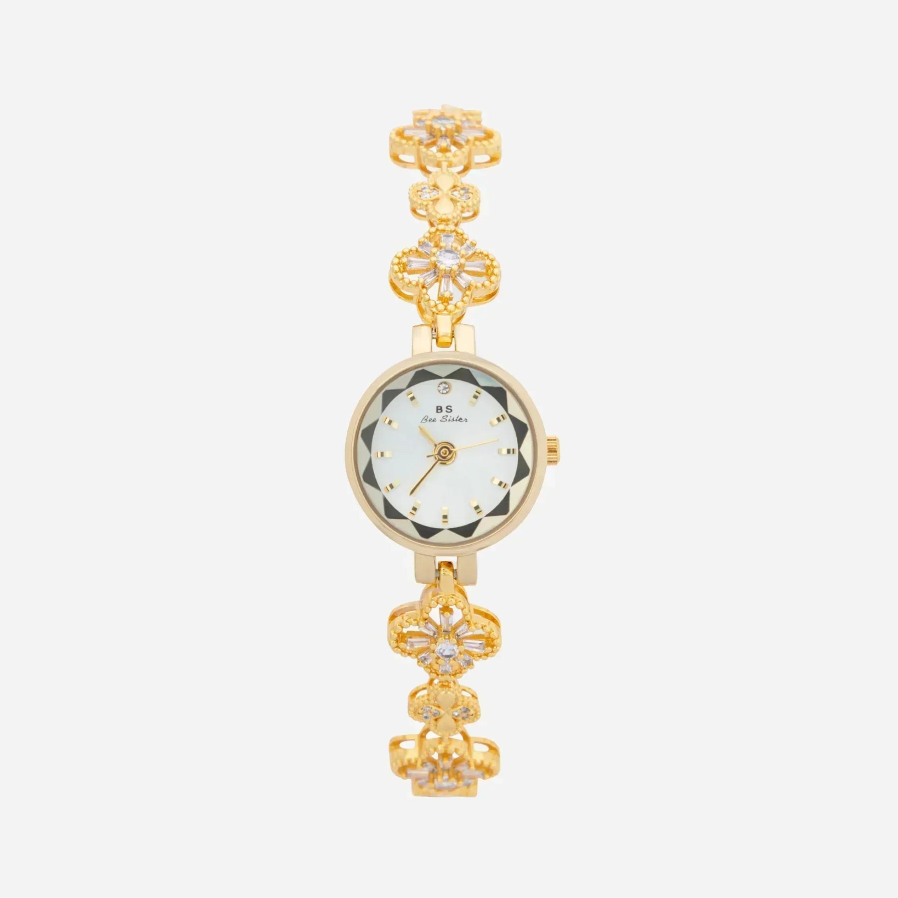 Elina – Gold bracelet inspired by flowers.